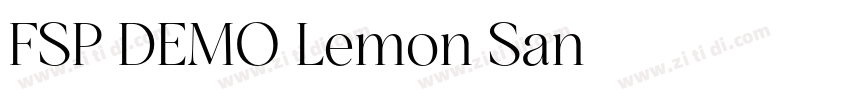 FSP DEMO Lemon San字体转换 FSP DEMO Lemon San字体转换